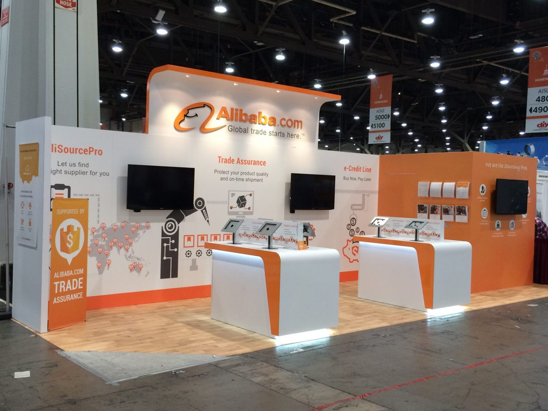 Aibaba.com booth at National Hardware Show 2015, Las Vegas
