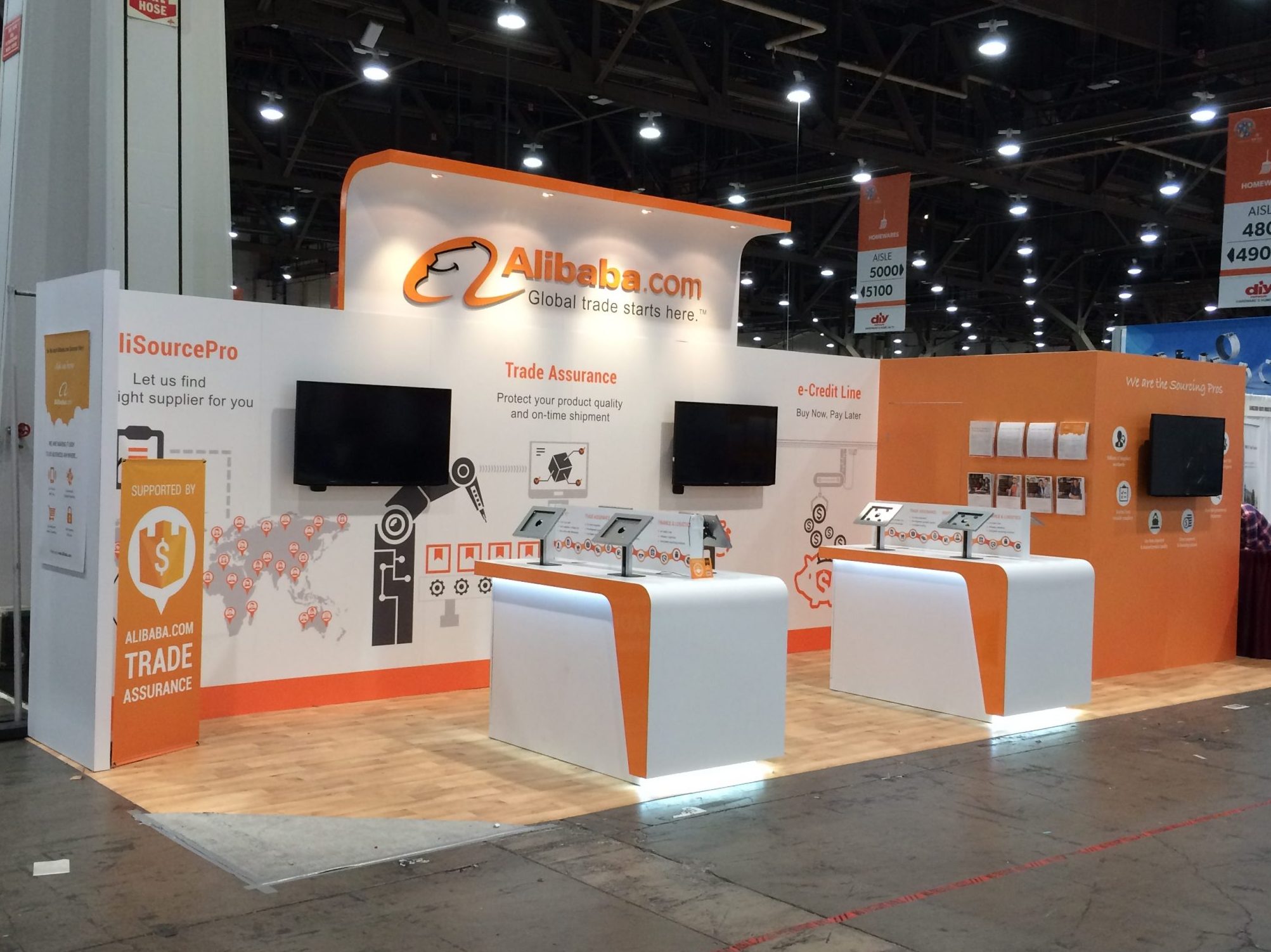 Aibaba.com booth at National Hardware Show 2015, Las Vegas